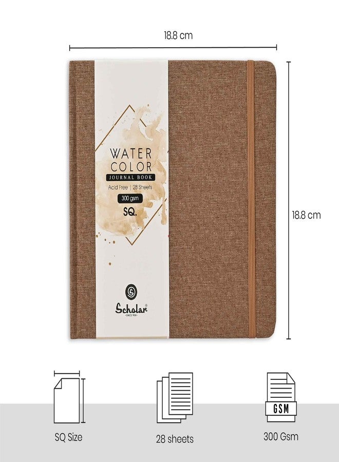 Scholar Watercolour Journal 300 GSM (SQ, Khakhi) - Image 2